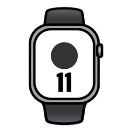 Apple Watch Series 11 GPS + Cellular 42mm Gris Espacial con Correa Deportiva Negra M/L